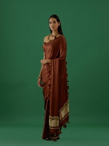 Karya - Brown Saree - 5elements