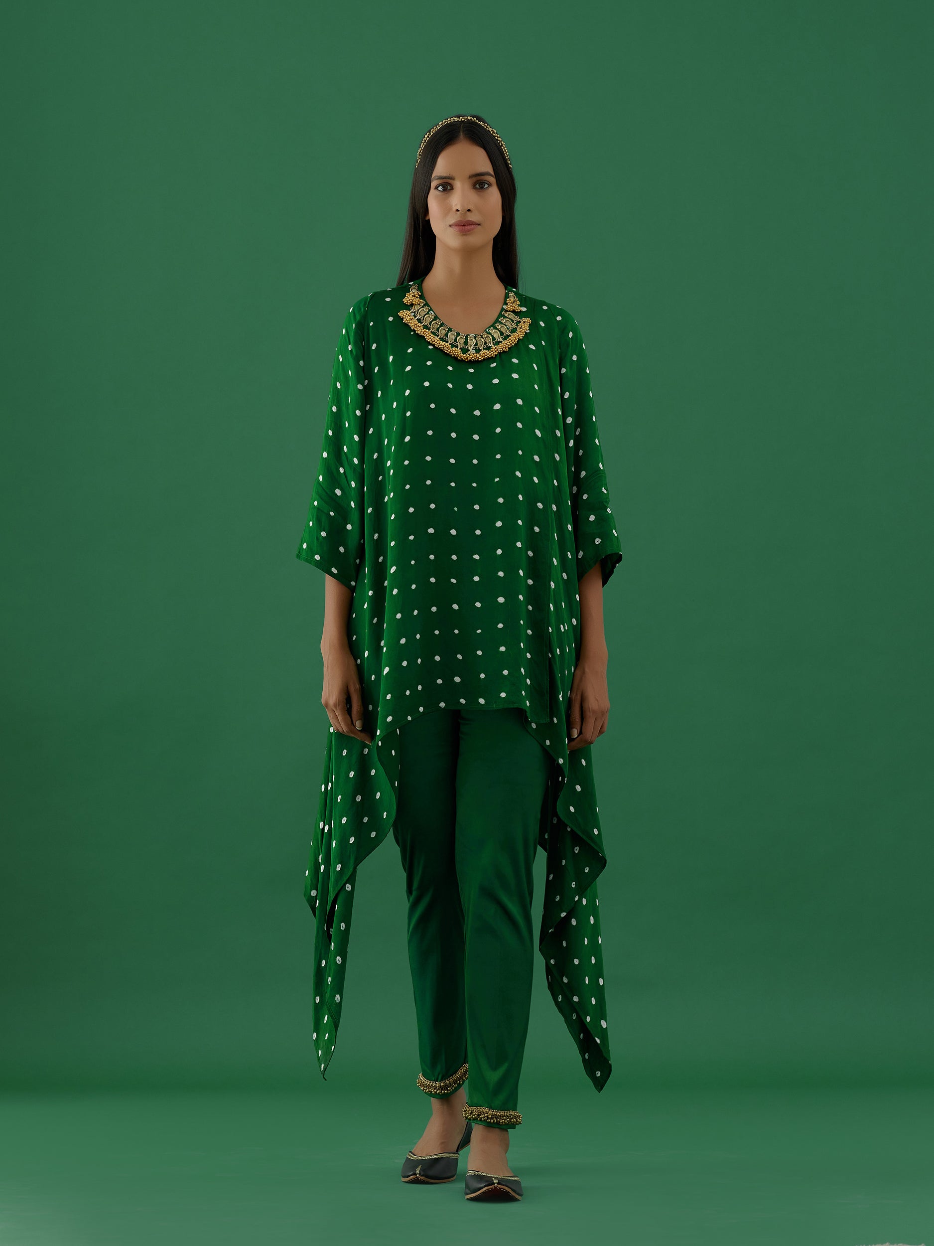 Vishakha - Green Co-ords Set - 5elements