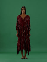 Indulekha - Maroon (kaftan) - 5elements