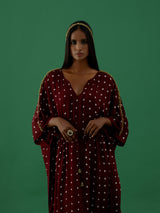 Indulekha - Maroon (kaftan) - 5elements