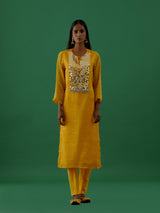 Kiara -  Yellow kurta Set - 5elements