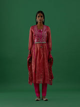 Gopika - Fushia kurta Set - 5elements