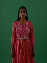 Gopika - Fushia kurta Set - 5elements