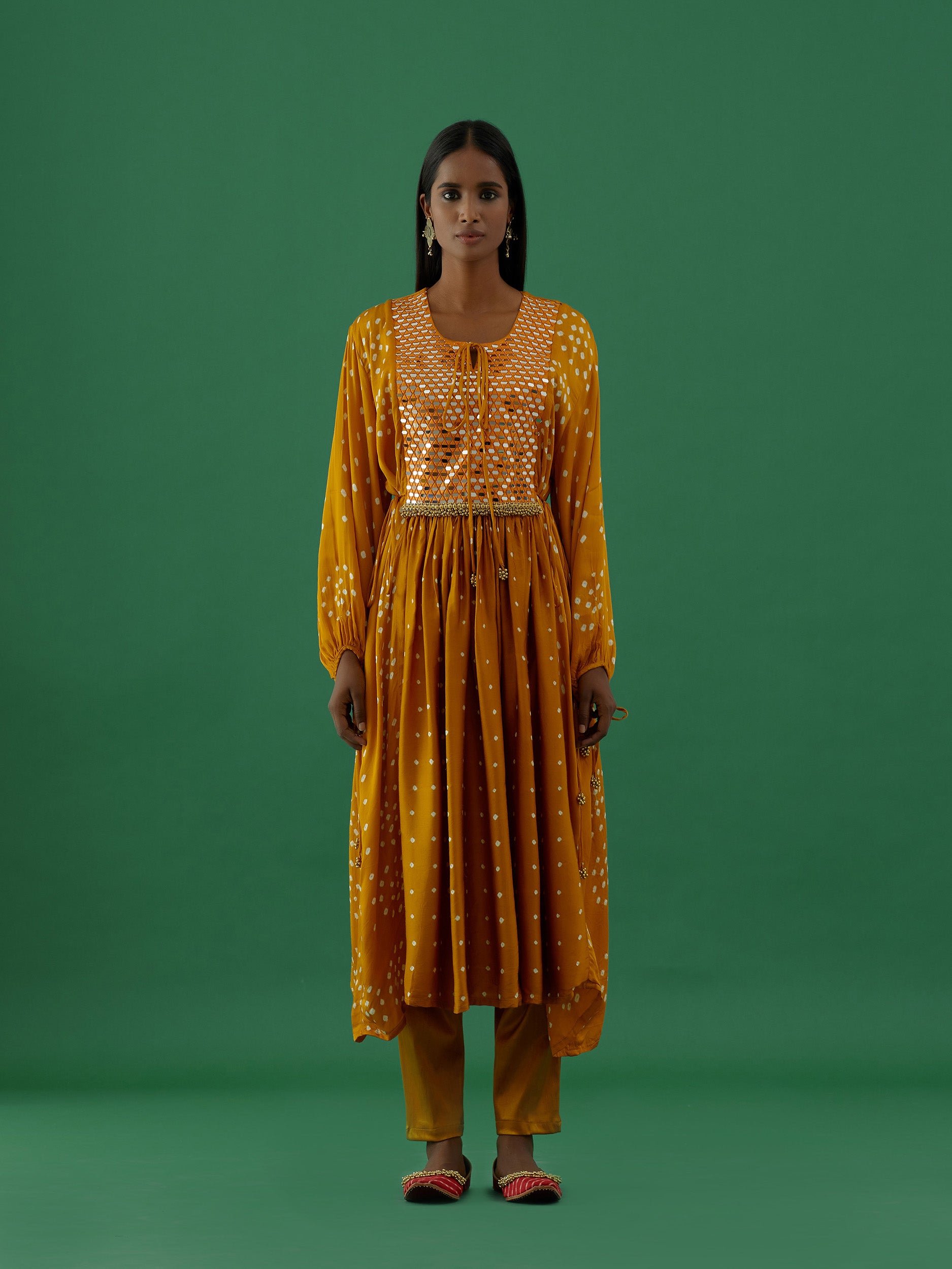 Vrinda - Mustard kurta Set - 5elements