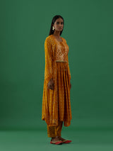 Vrinda - Mustard kurta Set - 5elements