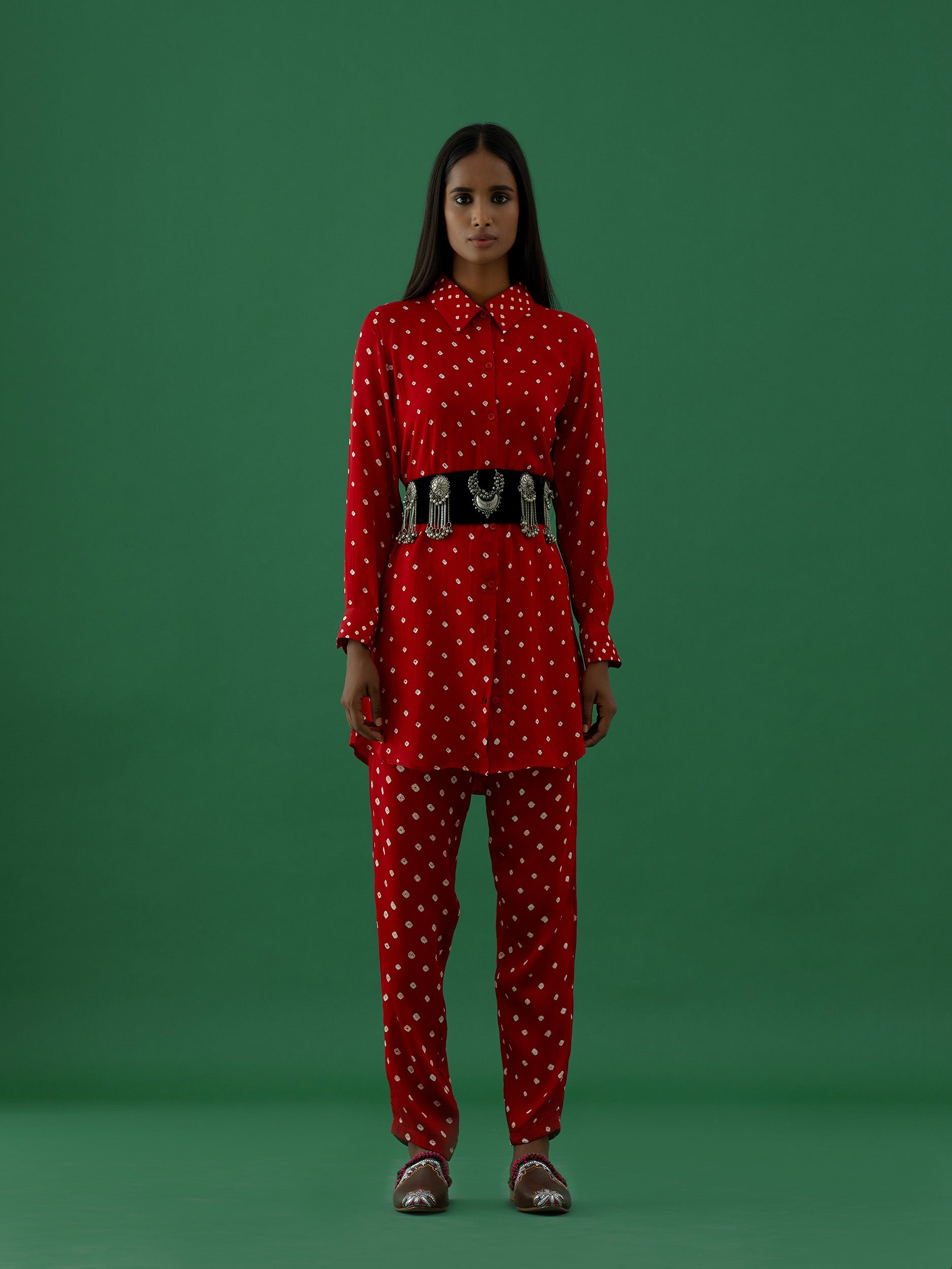 Apurva - Red Co-ords Set - 5elements