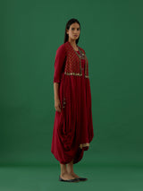 Prema Maroon Jacket - 5elements