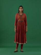 Adhira - Rust kurta Set - 5elements