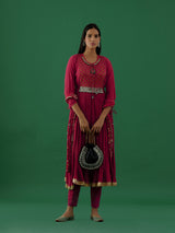 Adhira - Red kurta Set - 5elements