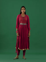 Adhira - Red kurta Set - 5elements
