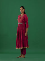 Adhira - Red kurta Set - 5elements