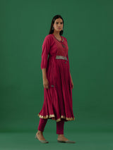 Adhira - Red kurta Set - 5elements