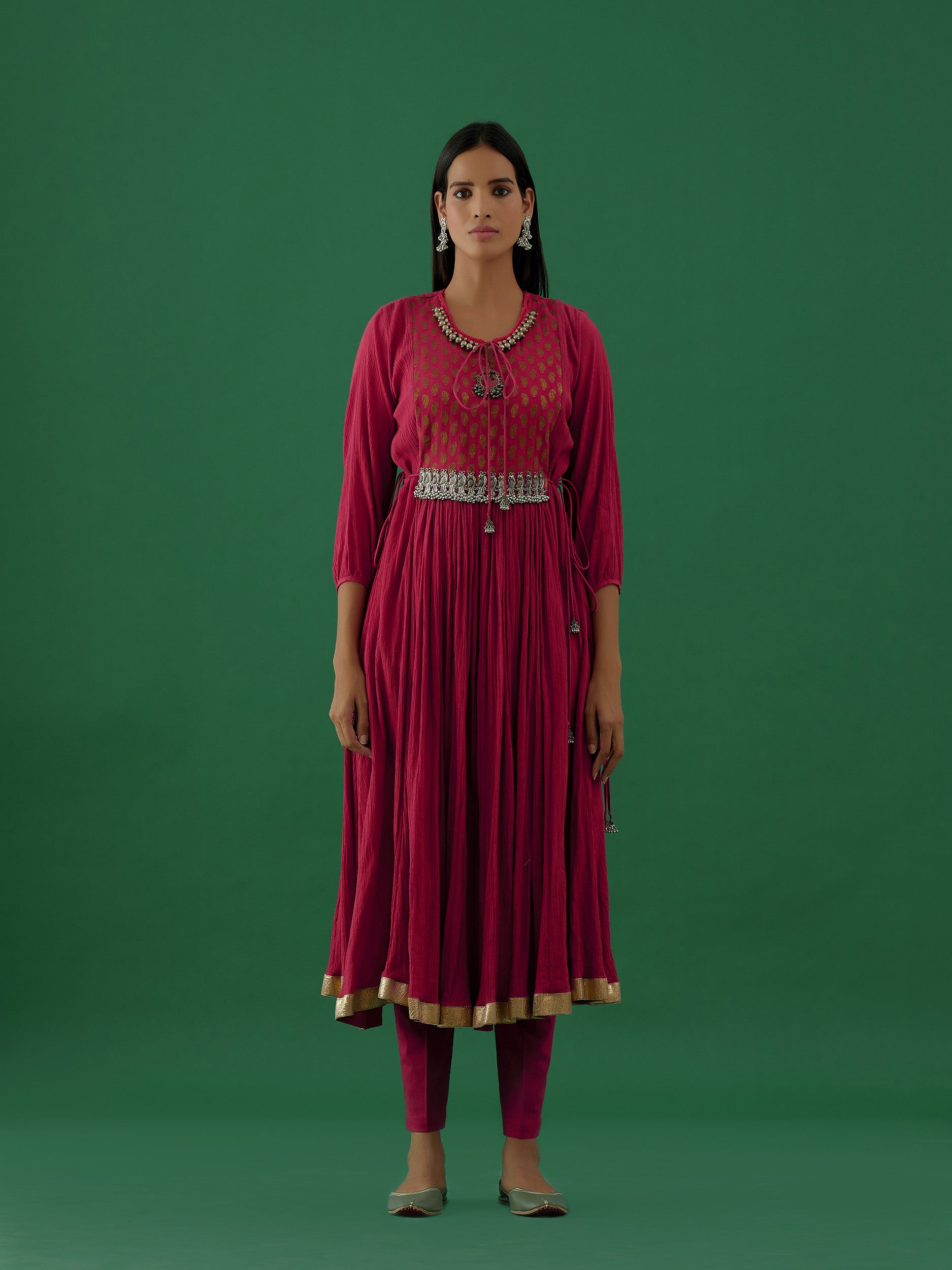 Adhira - Red kurta Set - 5elements