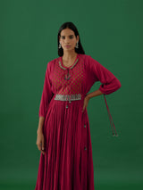 Adhira - Red kurta Set - 5elements