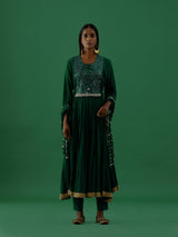 Kalindi - Green kurta Set - 5elements