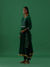 Kalindi - Green kurta Set - 5elements