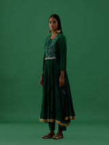 Kalindi - Green kurta Set - 5elements