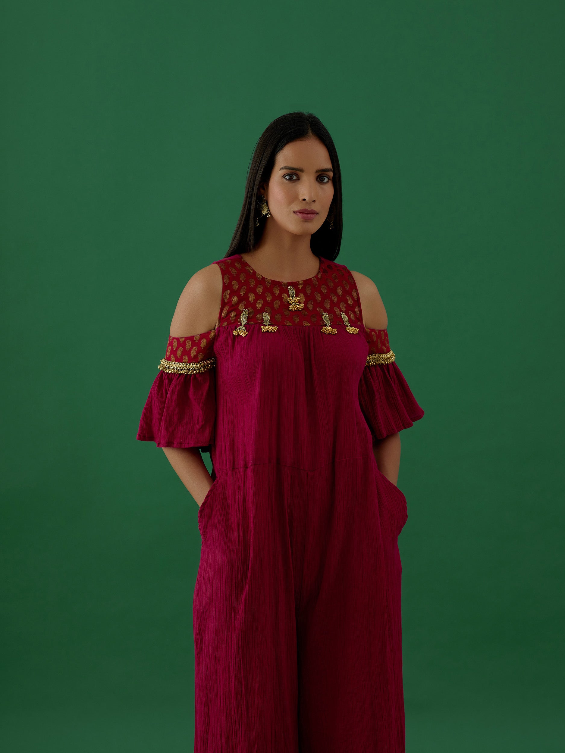Aparajita - Red (Jumpsuit) - 5elements