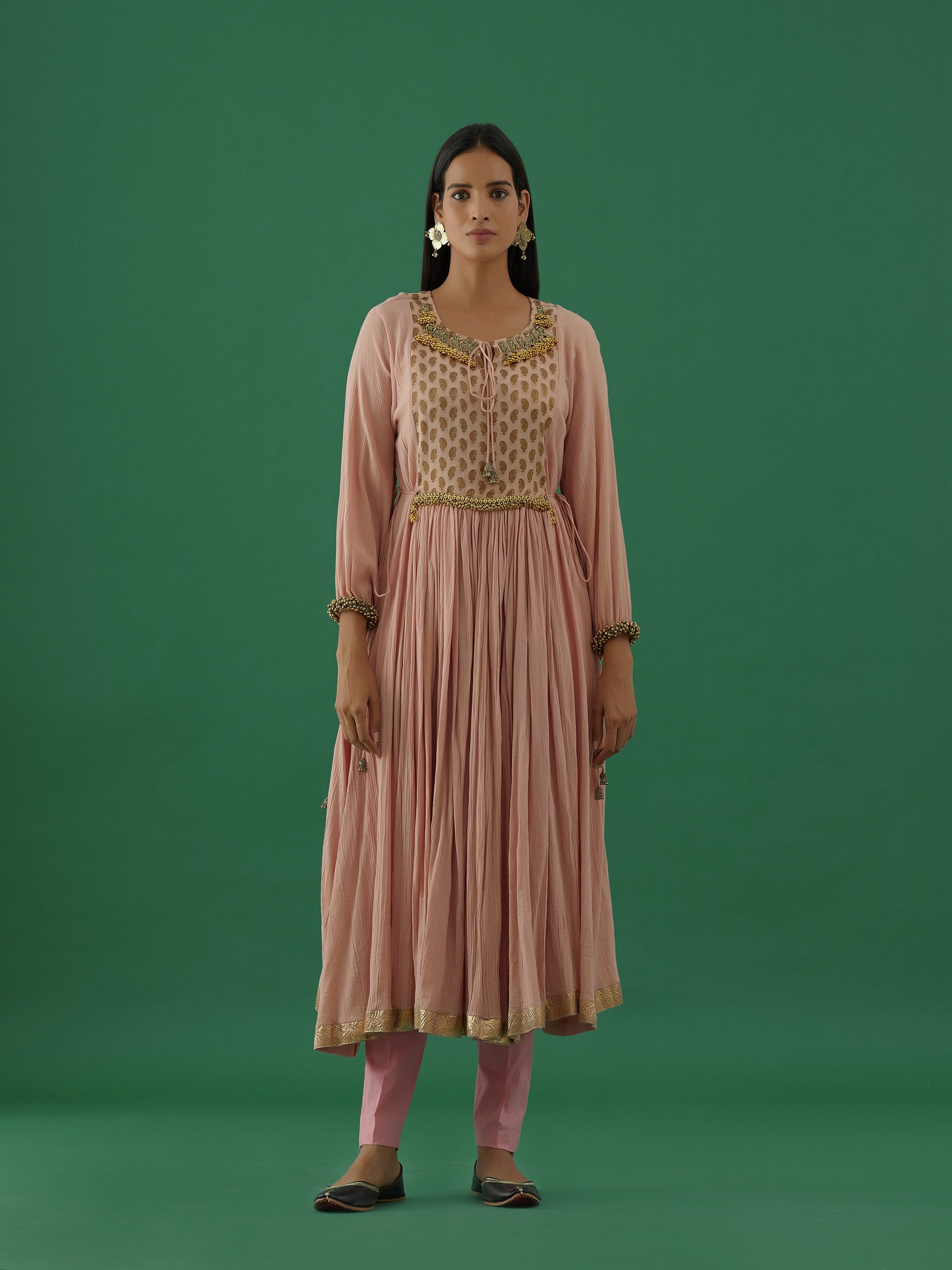 Adhira - Baby Pink kurta Set - 5elements