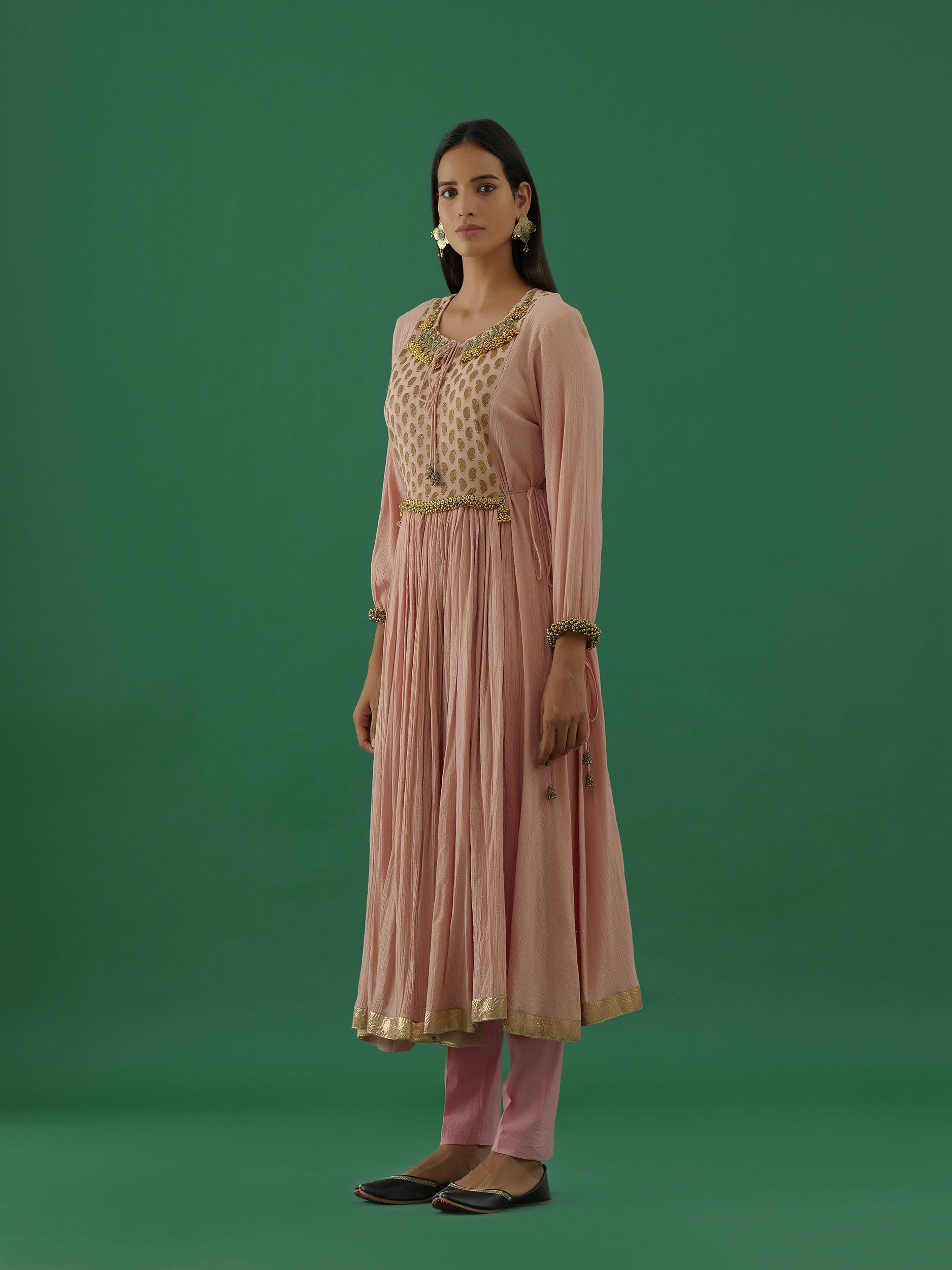 Adhira - Baby Pink kurta Set - 5elements