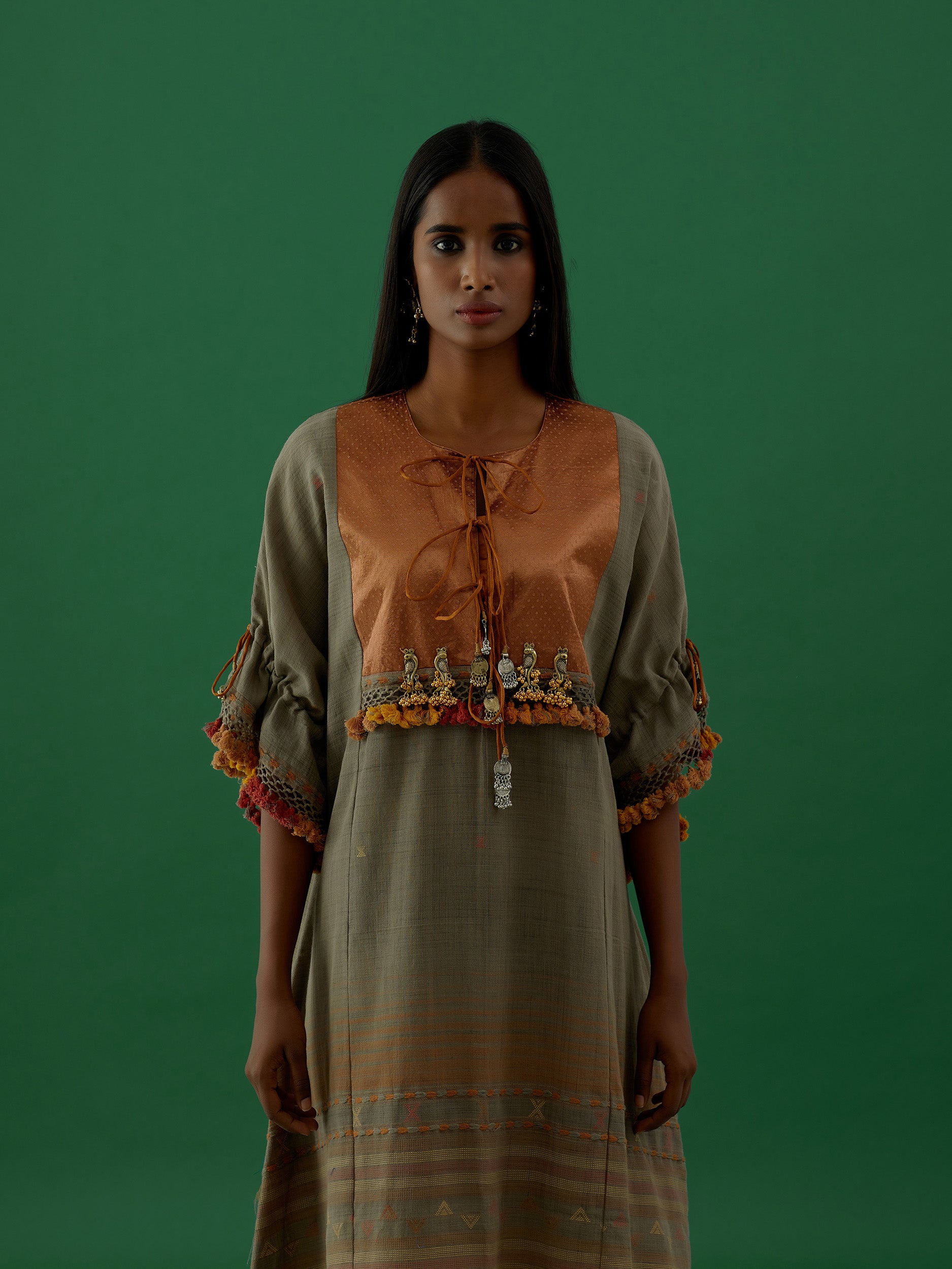 Ridika Ivory Multi Tassels Tunic With Pant Sets - 5elements