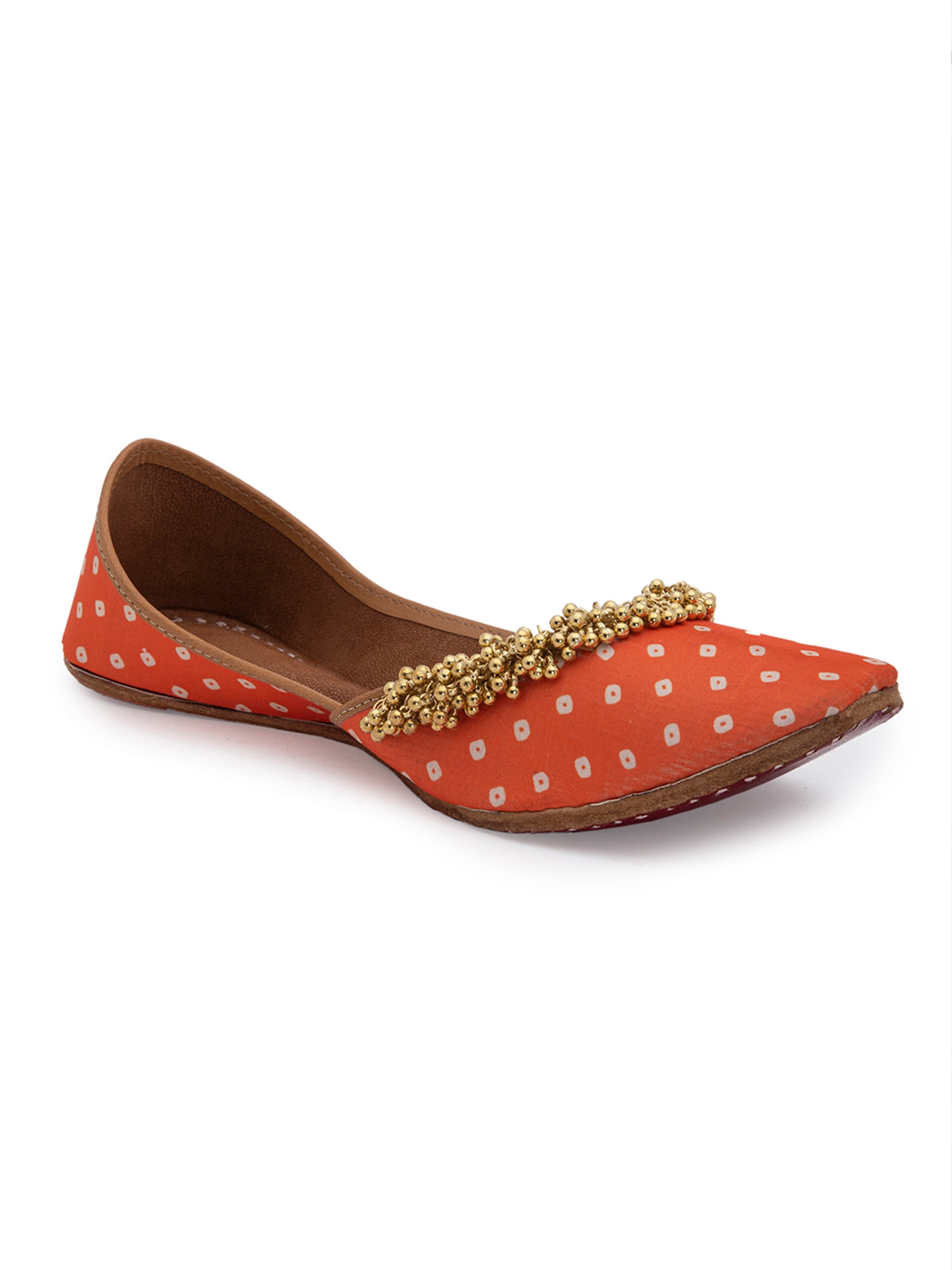 Ghunghroo Edit - Orange Bandhini (jutti) 5elements
