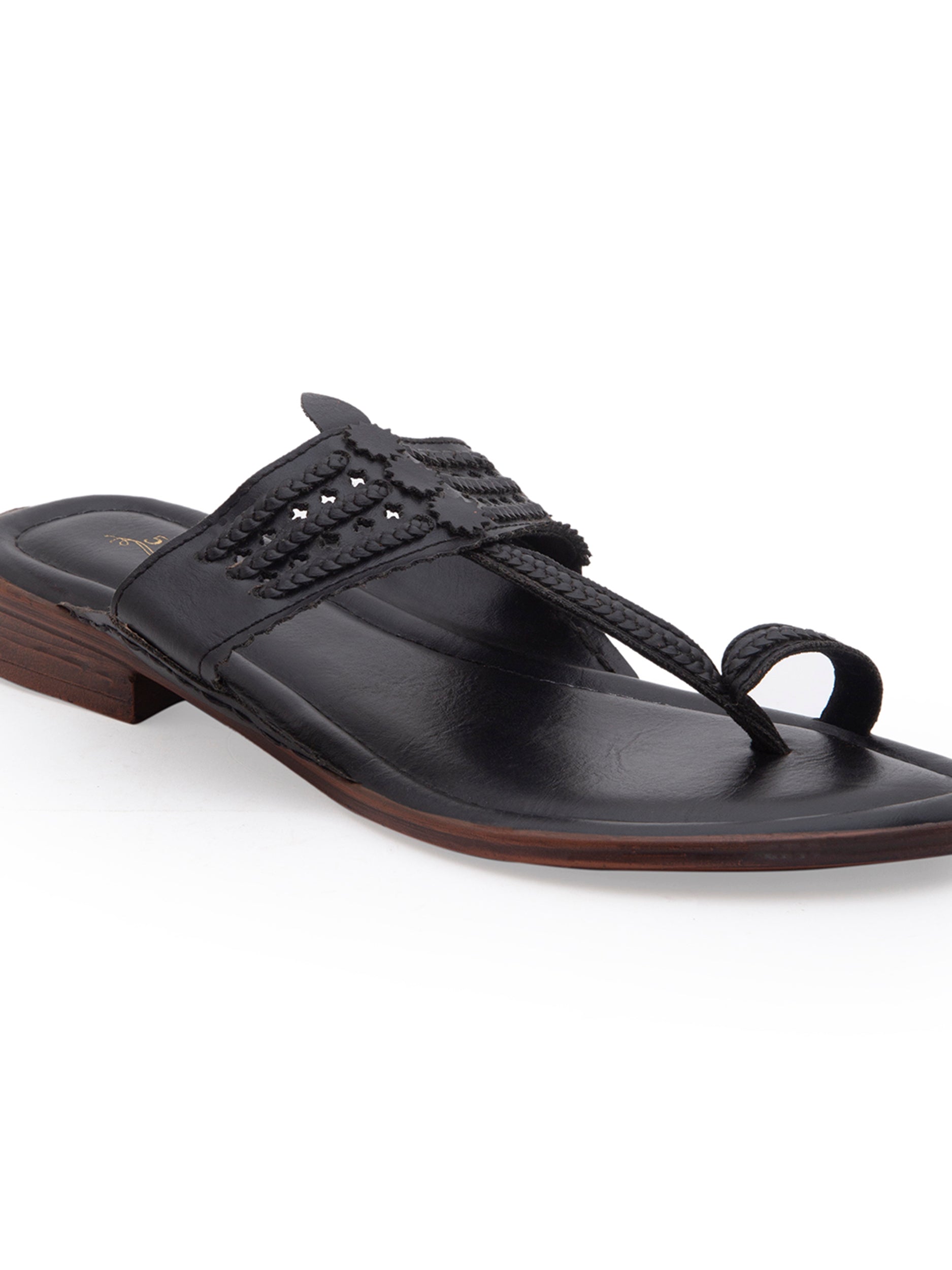Black kolhapuri For Women 5elements