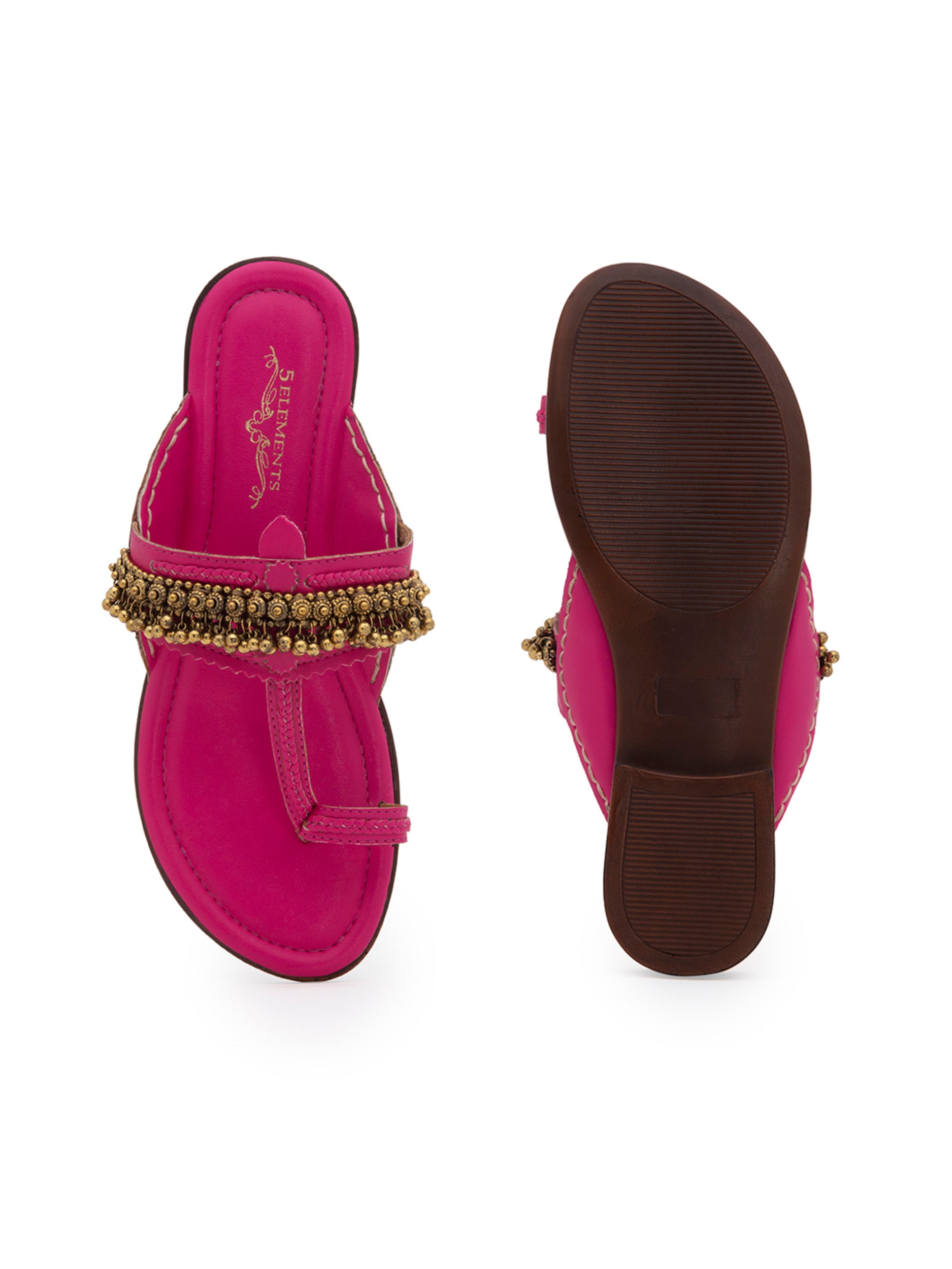 Ghungroo Love - Fushia kolhapuri 5elements