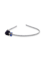 Blue Floral With Kundan Studded Hairband - 5elements