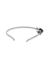 Blue Floral With Kundan Studded Hairband - 5elements