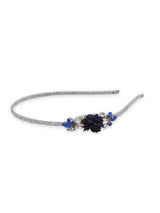 Blue Floral With Kundan Studded Hairband - 5elements
