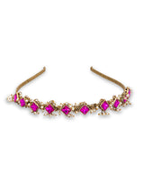 Self Design Kundan Studded Hairband - 5elements