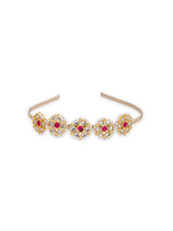 Self Design Kundan Studded Hairband - 5elements