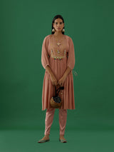 Trishika - Baby Pink kurta Set - 5elements