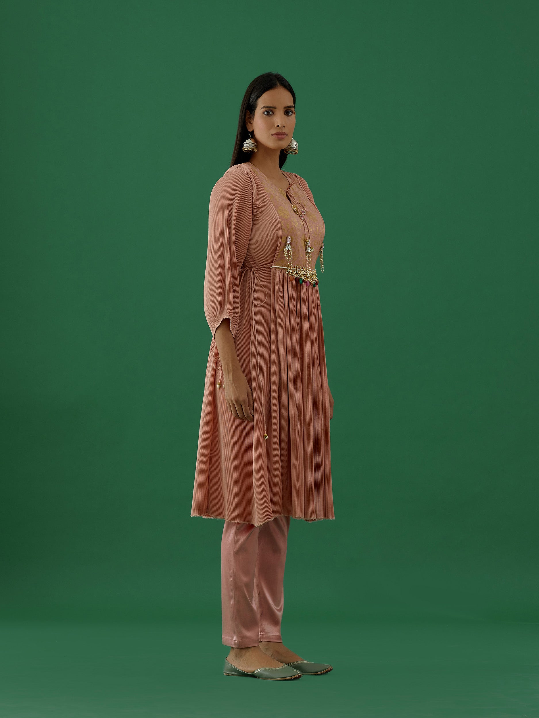 Trishika - Baby Pink kurta Set - 5elements