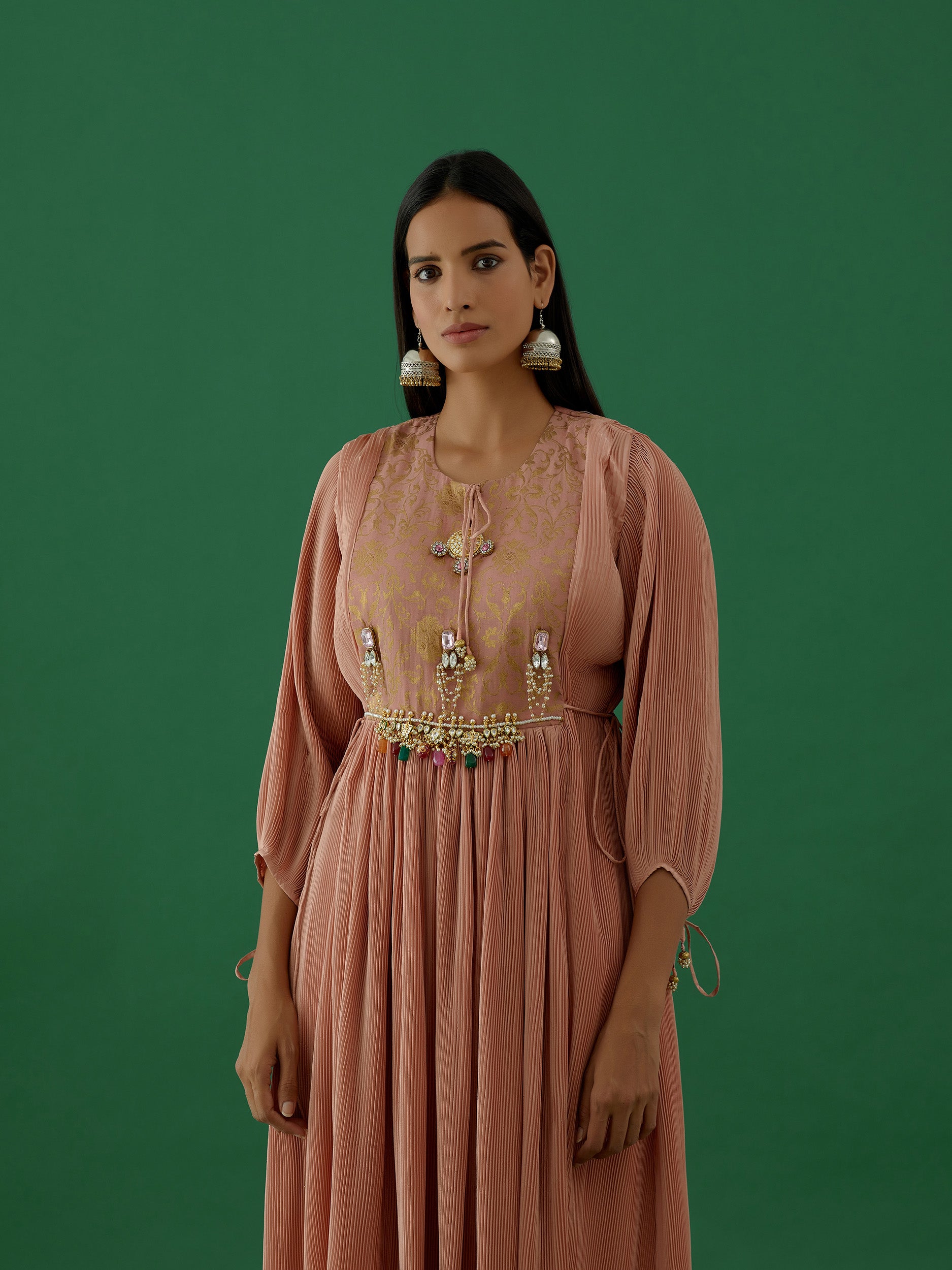 Trishika - Baby Pink kurta Set - 5elements