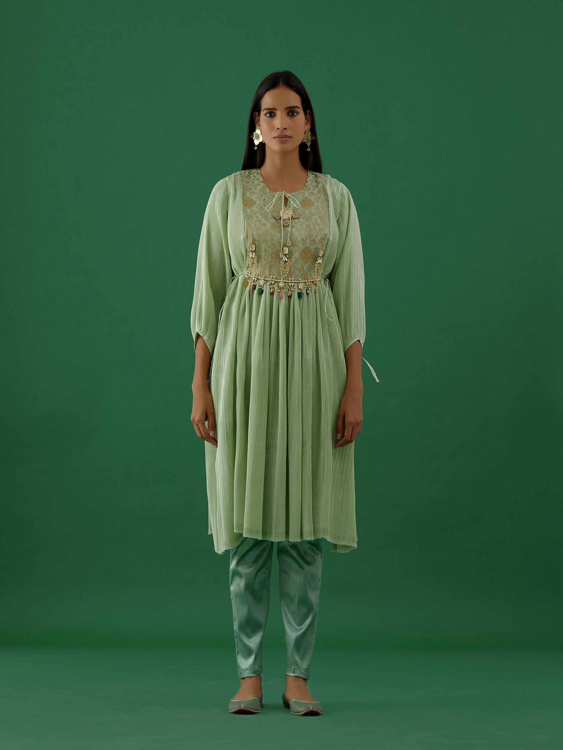 Trishika - Mint kurta Set - 5elements