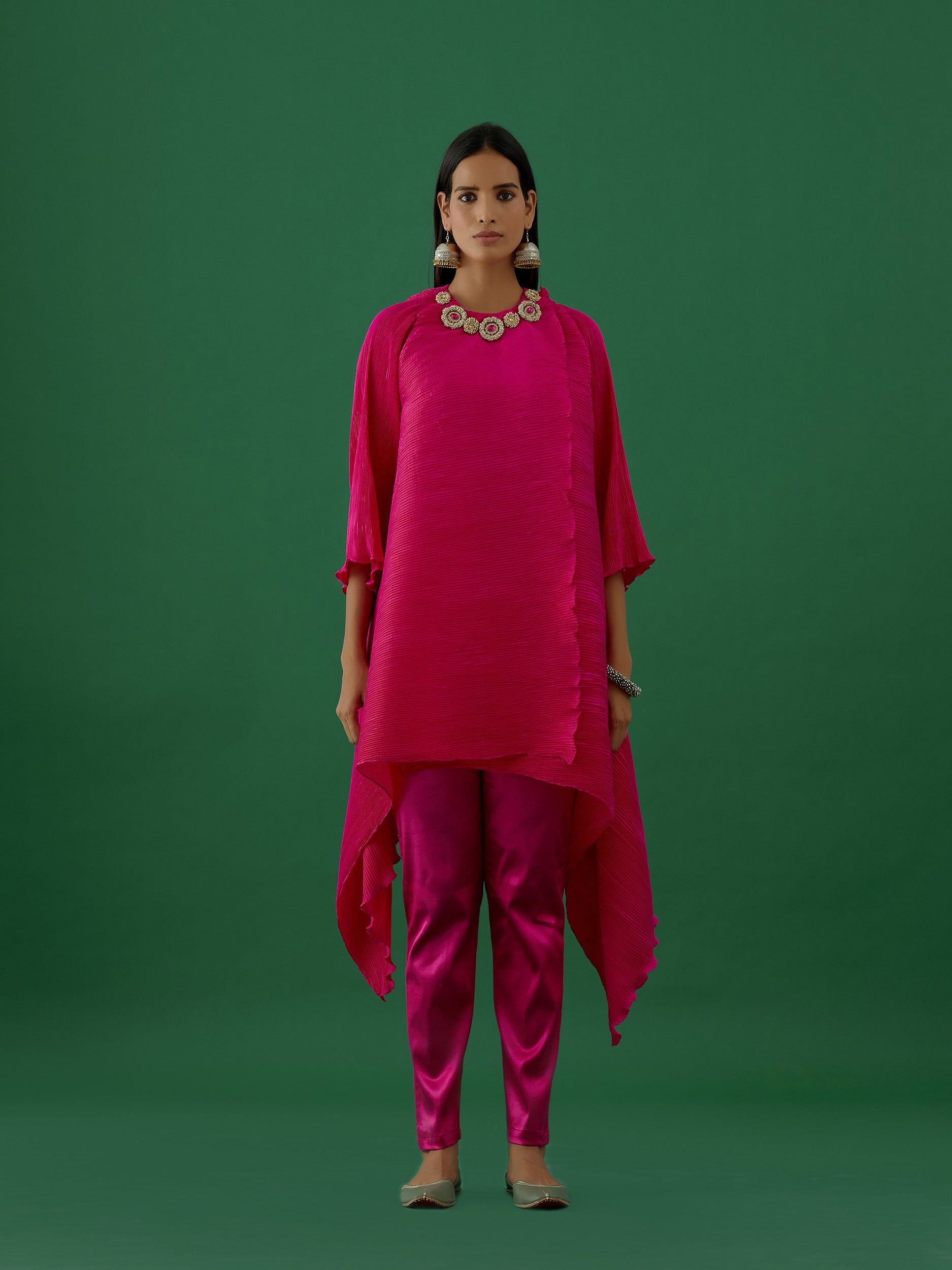 Fuchsia Embellished Tunic Set - 5elements