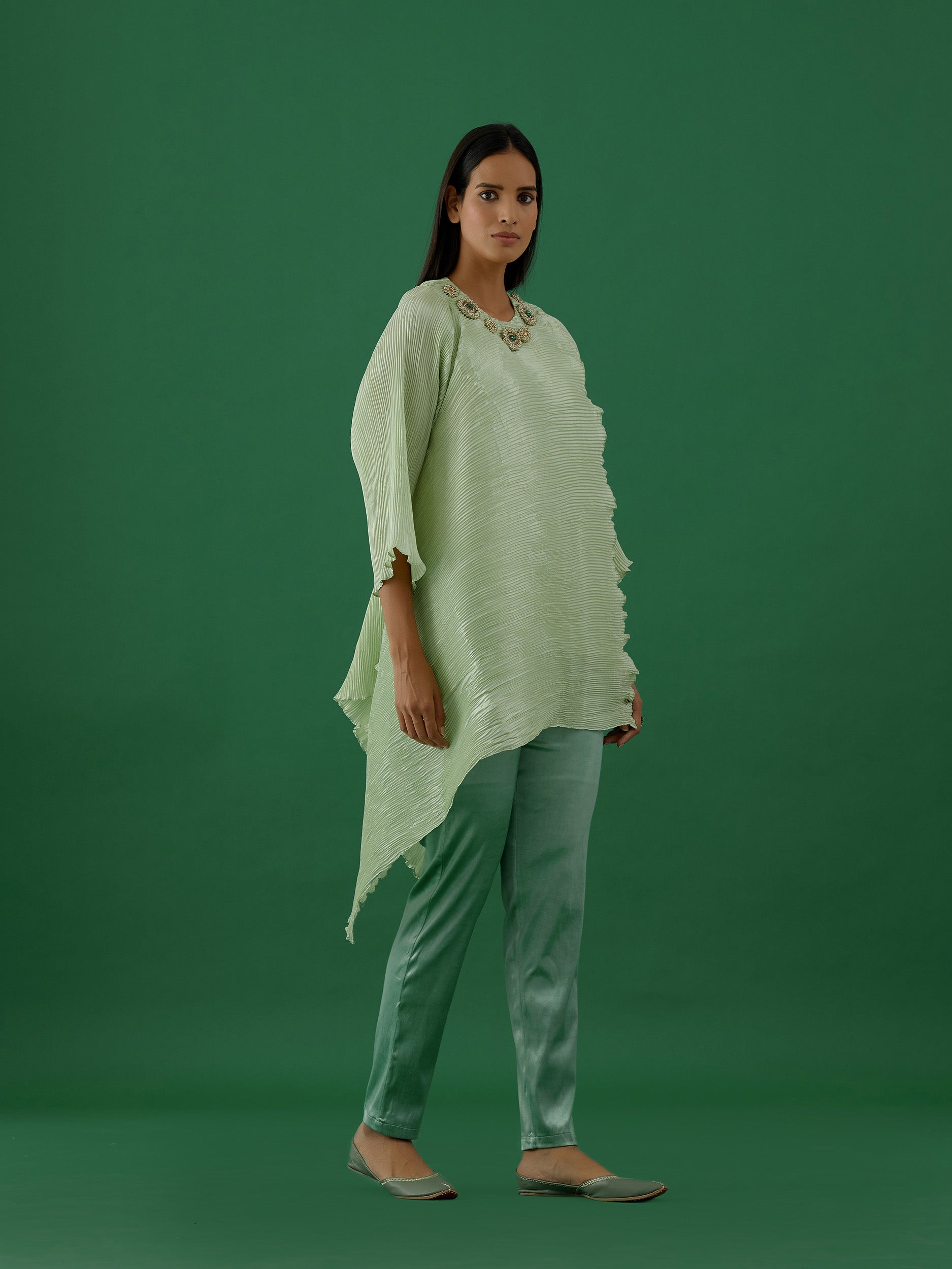 Mint Embellished Tunic Set - 5elements