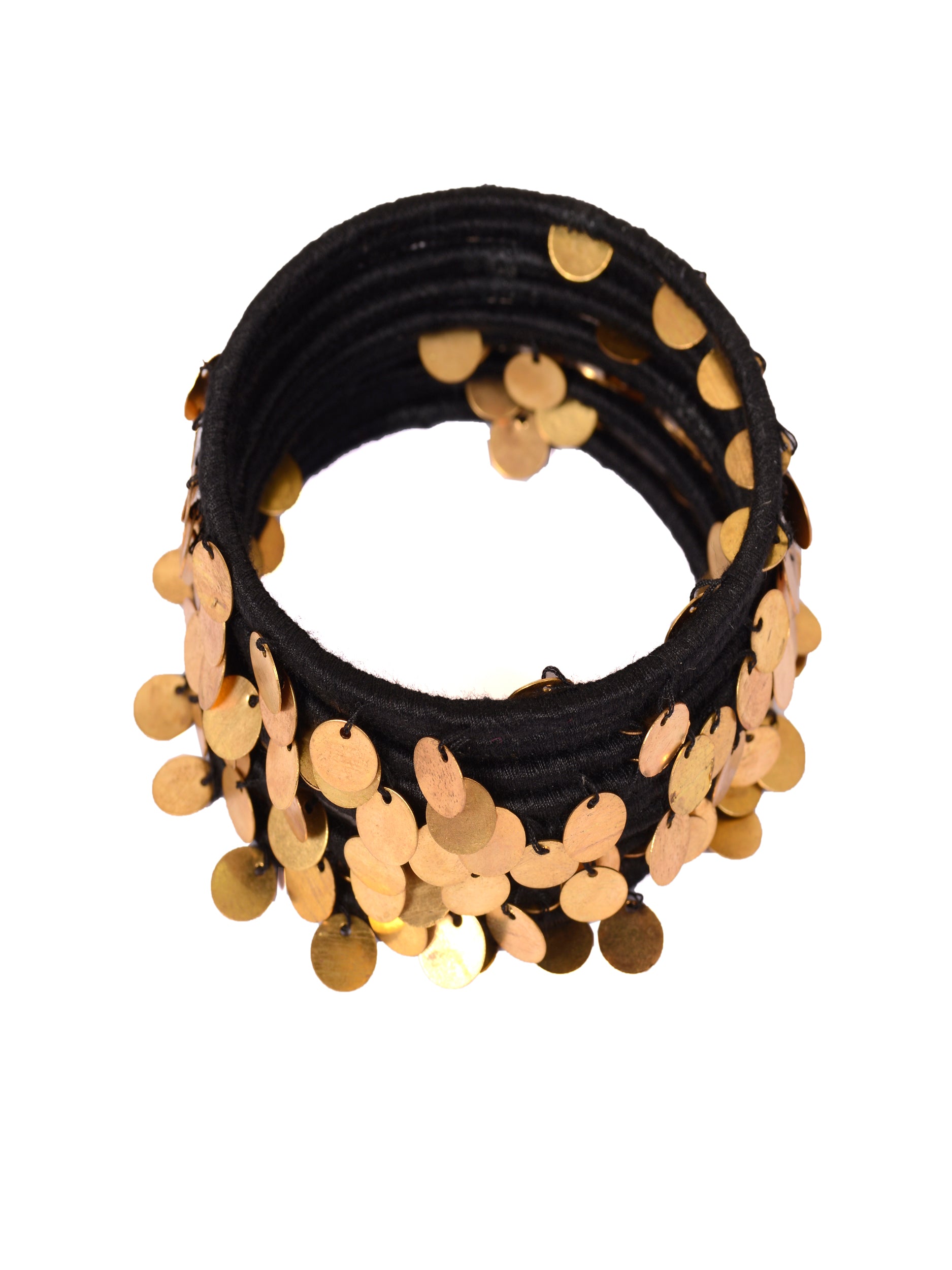Nyara Bangle- Black (Gold) - 5elements