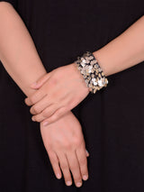 Nyara Bangle- Black (Silver) - 5elements