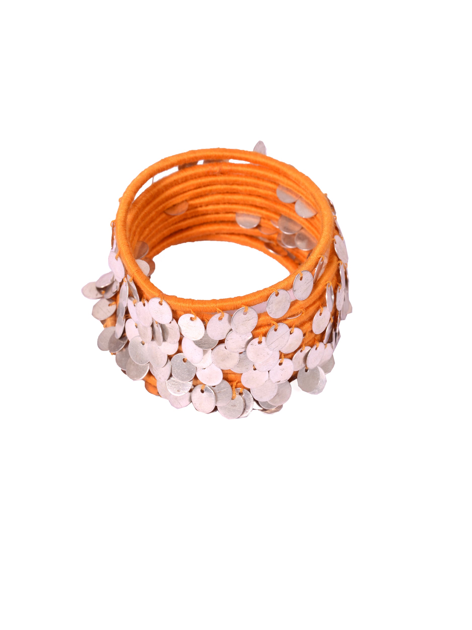Nyara Bangle- Mustard (Silver) - 5elements