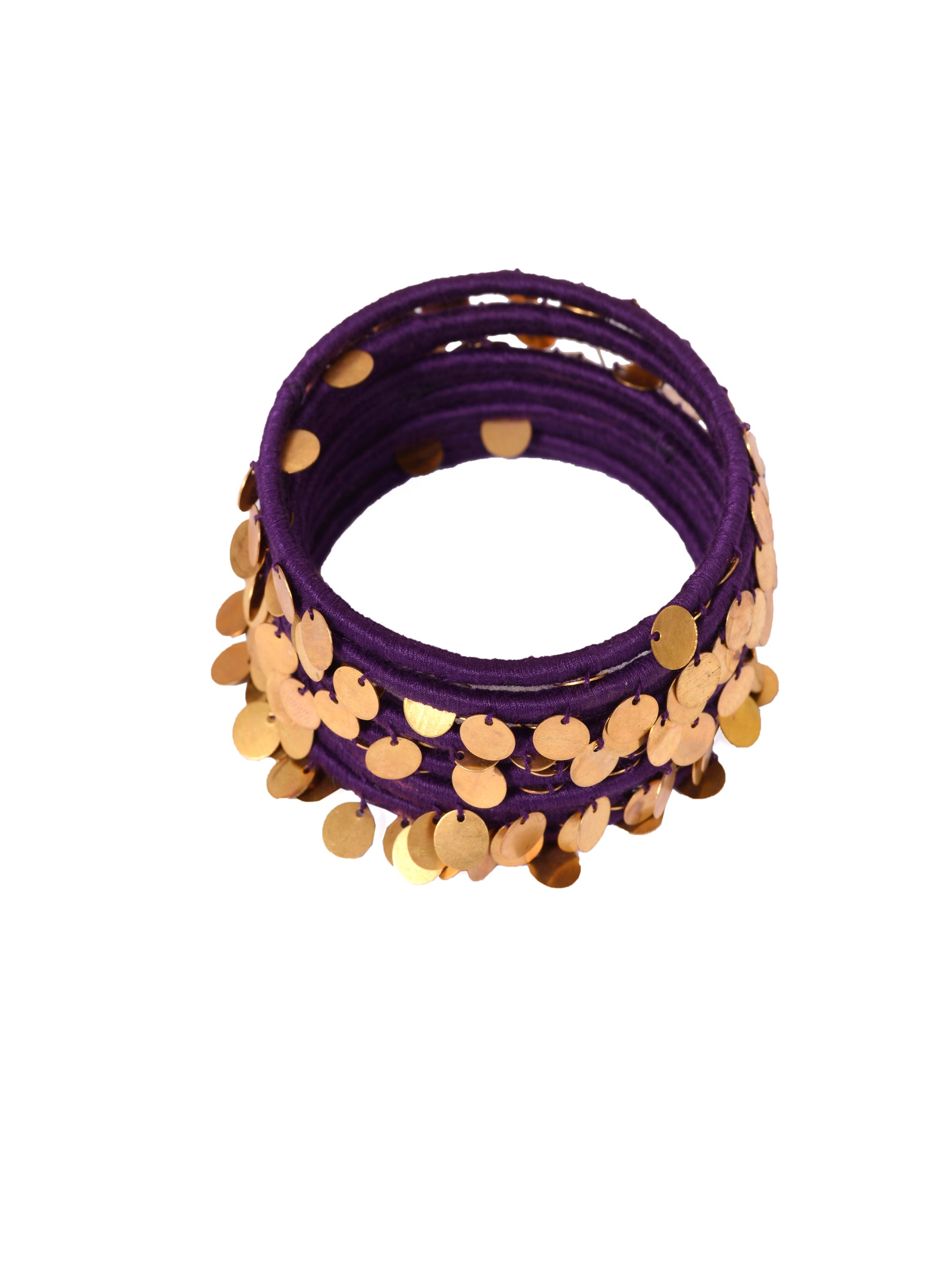 Nyara Bangle- Dark Purple (Gold) - 5elements