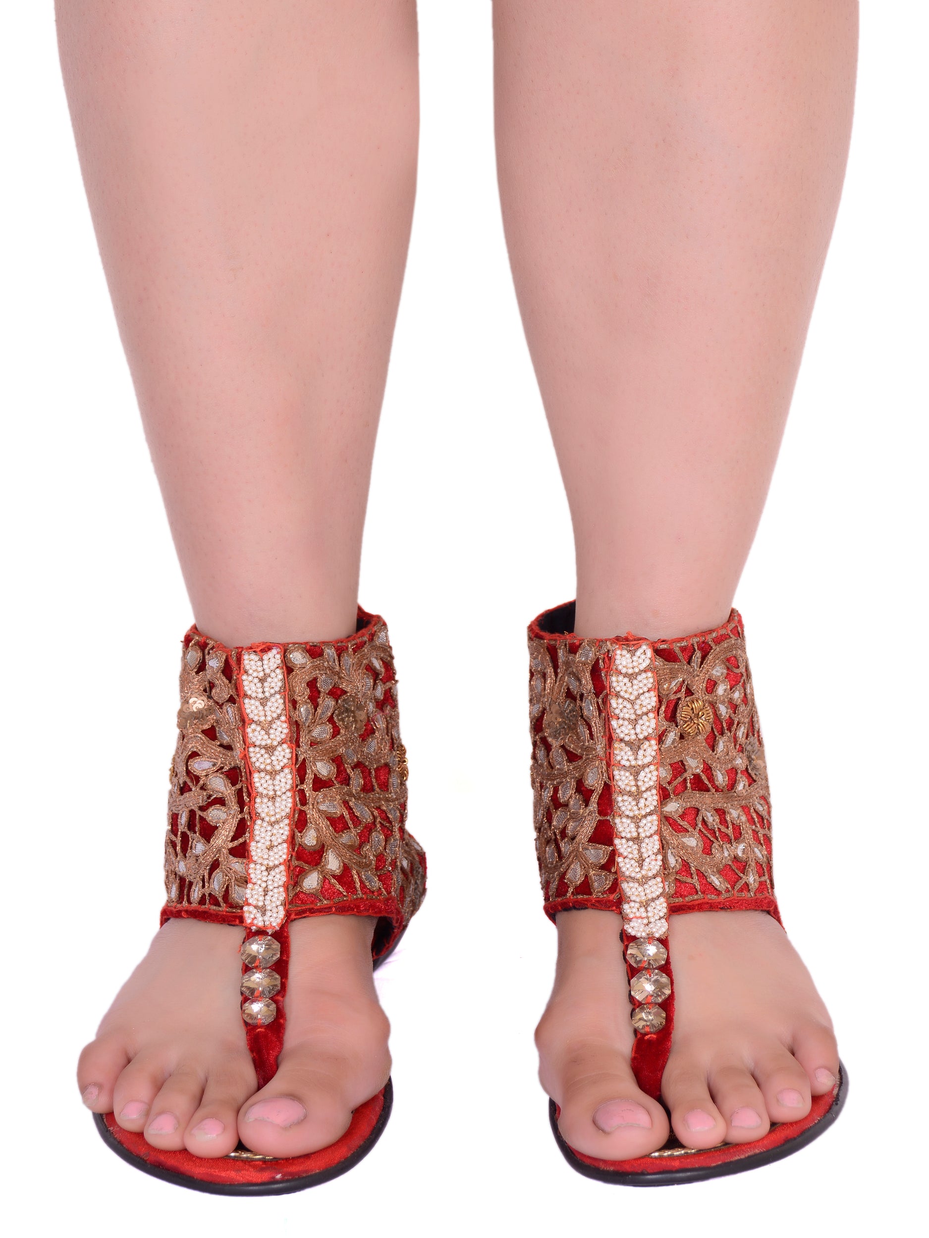 Velvet fever - Red kolhapuri 5elements