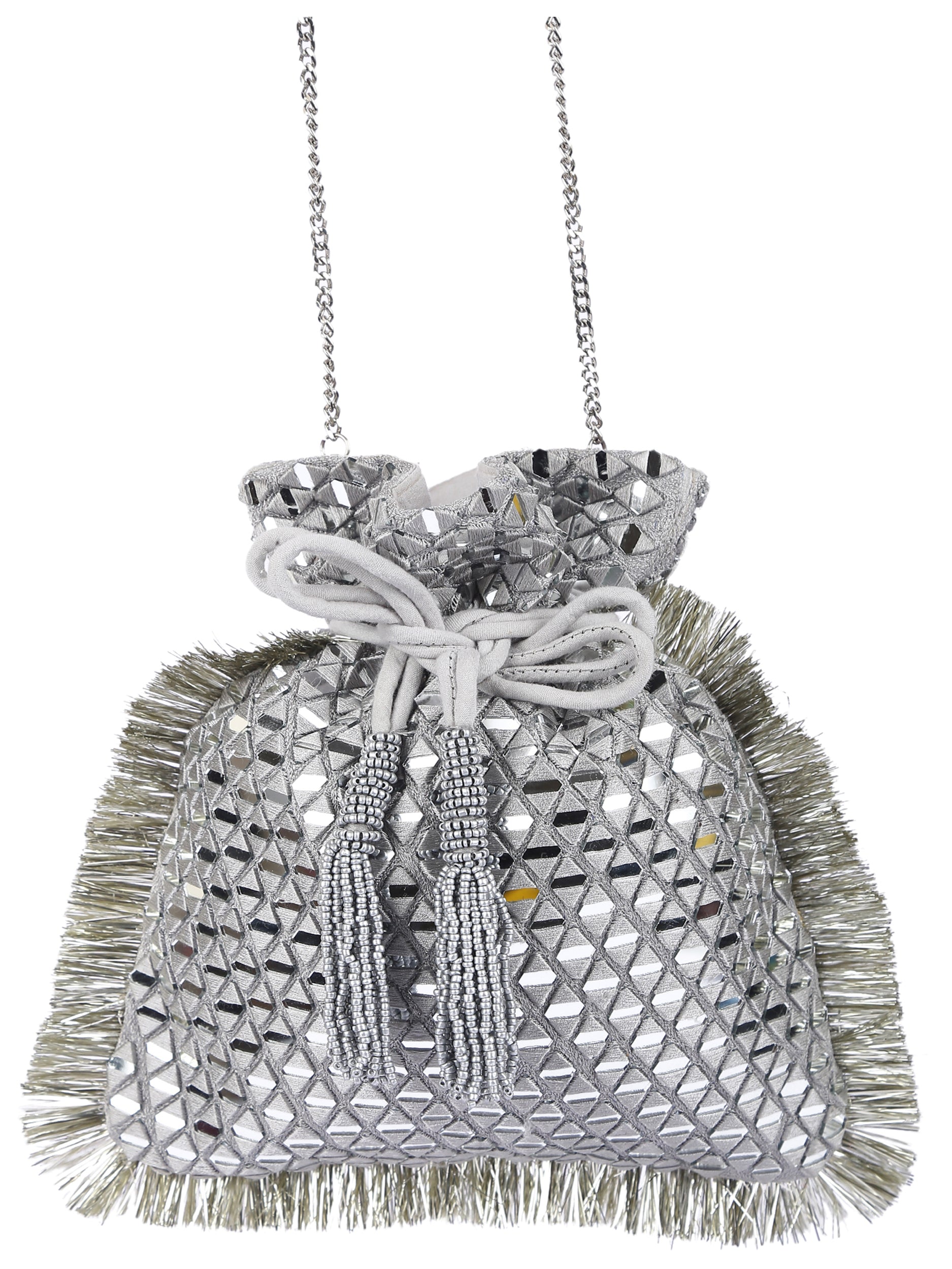 Glow Silver Potli (Bag)