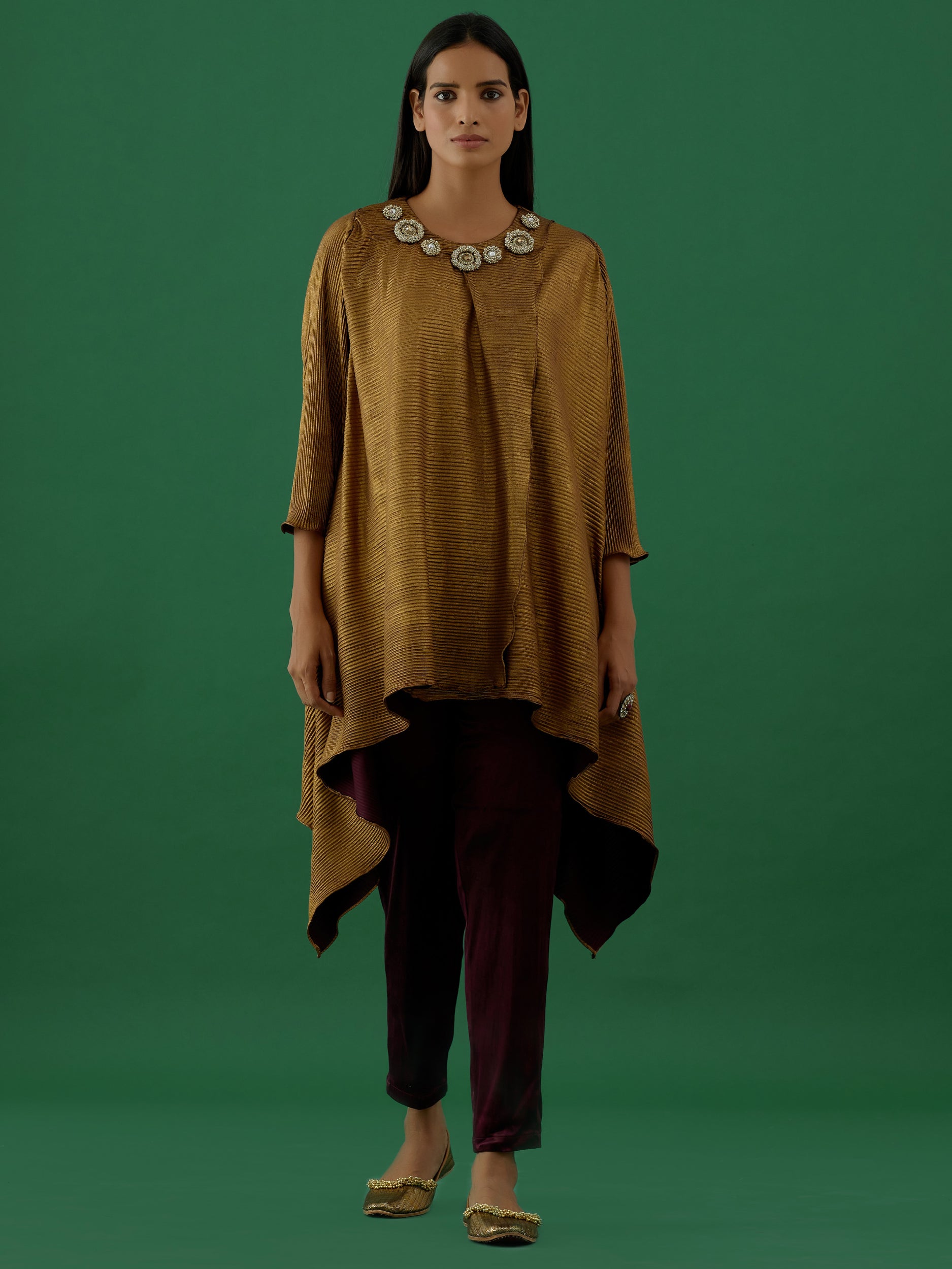 Bronze Embellished Tunic Set - 5elements