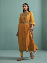 Adhira - Yellow kurta Set - 5elements