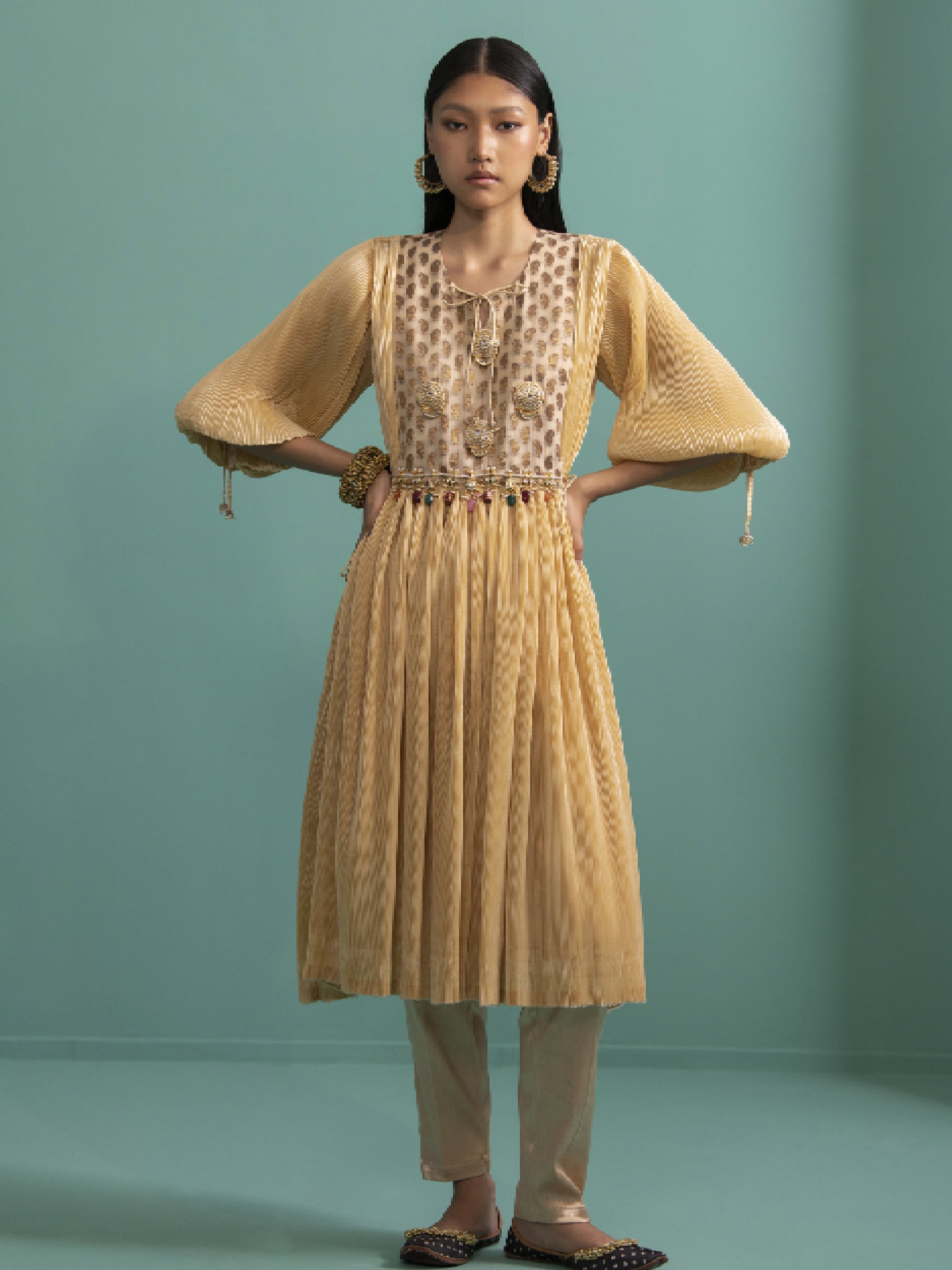Trishika - Beige kurta Set - 5elements