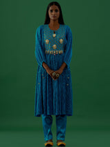 Trishika - Turqouise kurta Set - 5elements