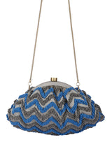 Blue And Grey Beaded Handcrafted Potli Clutch 5elements